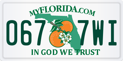 FL license plate 0677WI