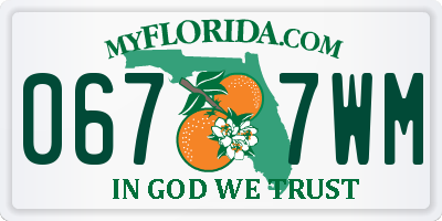 FL license plate 0677WM