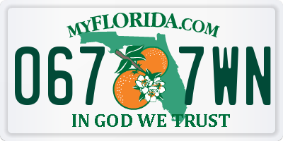 FL license plate 0677WN