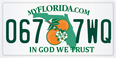 FL license plate 0677WQ