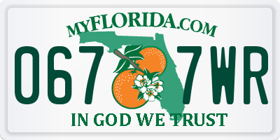 FL license plate 0677WR