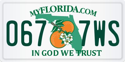 FL license plate 0677WS