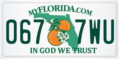 FL license plate 0677WU