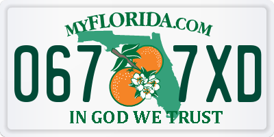 FL license plate 0677XD