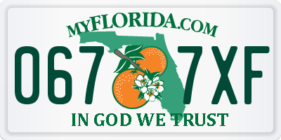 FL license plate 0677XF