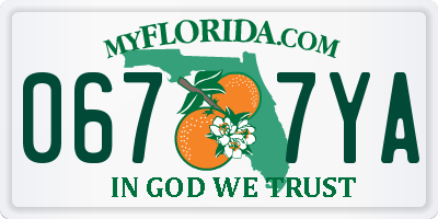 FL license plate 0677YA