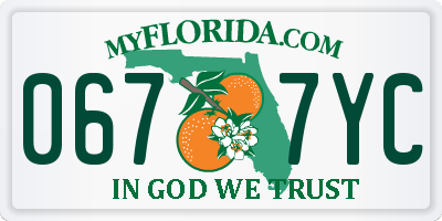 FL license plate 0677YC