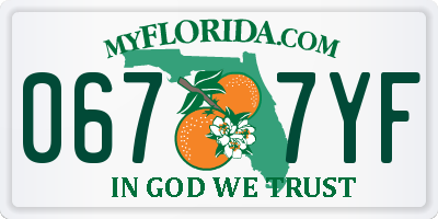 FL license plate 0677YF