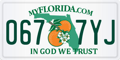 FL license plate 0677YJ