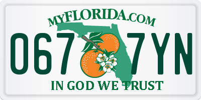 FL license plate 0677YN
