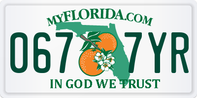 FL license plate 0677YR