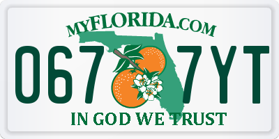 FL license plate 0677YT