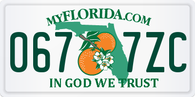 FL license plate 0677ZC