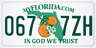FL license plate 0677ZH