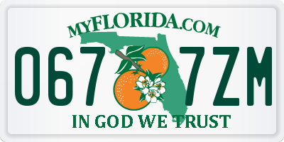 FL license plate 0677ZM
