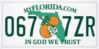 FL license plate 0677ZR