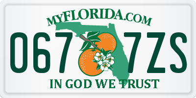 FL license plate 0677ZS