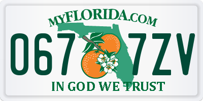 FL license plate 0677ZV