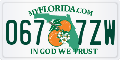 FL license plate 0677ZW