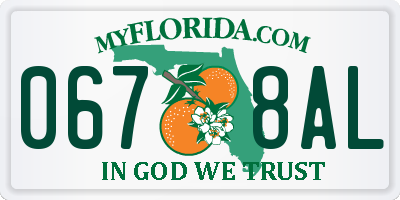 FL license plate 0678AL