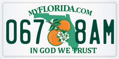 FL license plate 0678AM