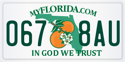FL license plate 0678AU