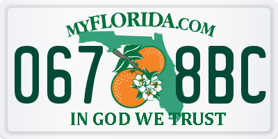 FL license plate 0678BC