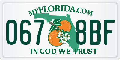 FL license plate 0678BF