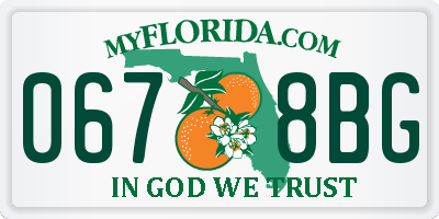 FL license plate 0678BG