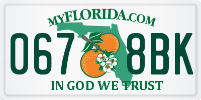 FL license plate 0678BK