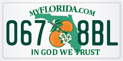 FL license plate 0678BL