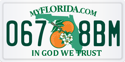 FL license plate 0678BM