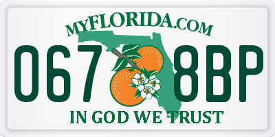 FL license plate 0678BP