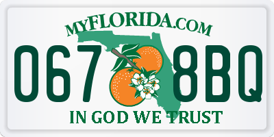 FL license plate 0678BQ