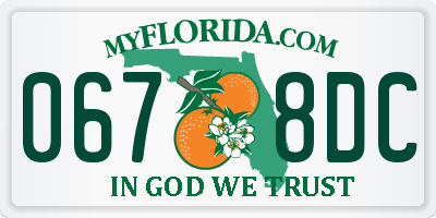 FL license plate 0678DC