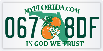 FL license plate 0678DF