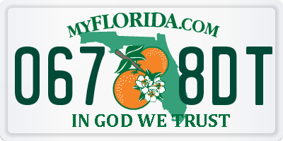 FL license plate 0678DT