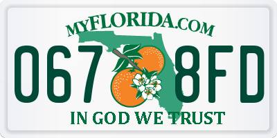 FL license plate 0678FD