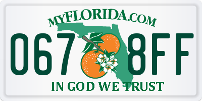FL license plate 0678FF