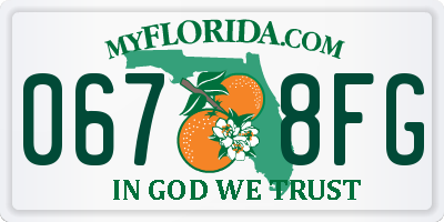 FL license plate 0678FG