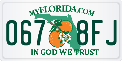FL license plate 0678FJ