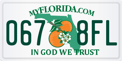FL license plate 0678FL
