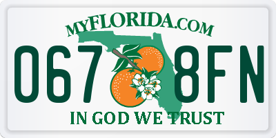 FL license plate 0678FN