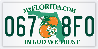 FL license plate 0678FO