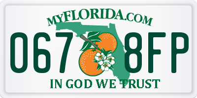 FL license plate 0678FP