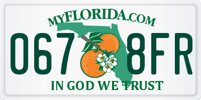 FL license plate 0678FR