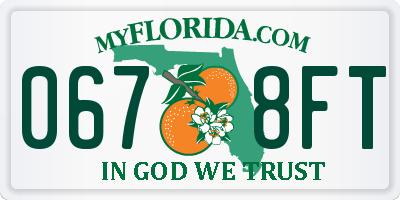 FL license plate 0678FT