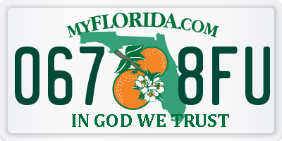 FL license plate 0678FU