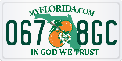 FL license plate 0678GC