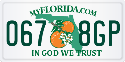 FL license plate 0678GP